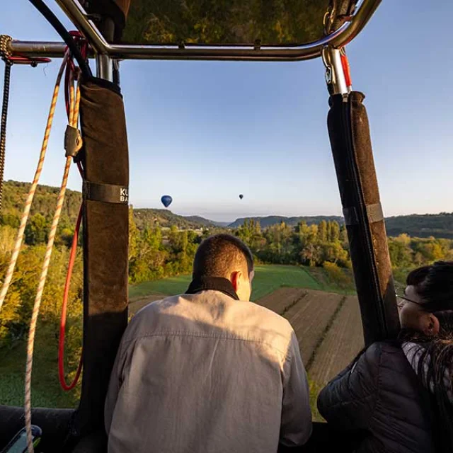 Vol en montgolfière dans la vallée de la Dordogne