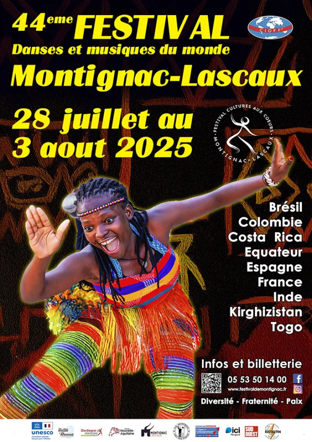 Festival Cultures Aux Coeurs Montignac 2025 Affiche