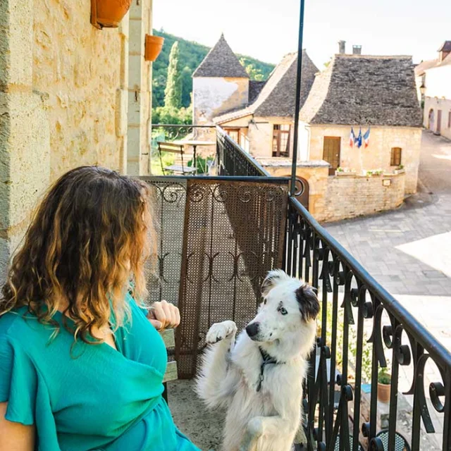 Visite de Coly Saint-Amand avec mon chien