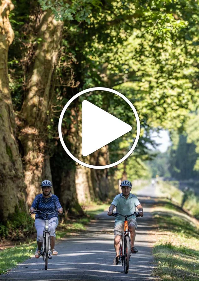 Balade à vélo sur la voie verte V91 entre Couze et Mauzac. Canal de Lalinde