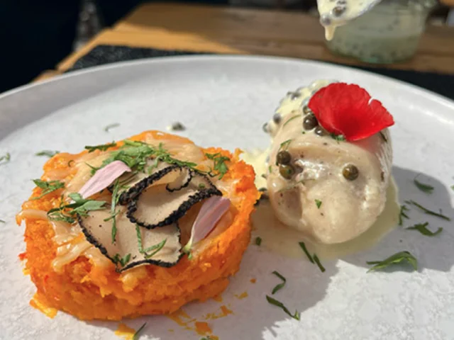 Repas au Domaine Caviar de Neuvic