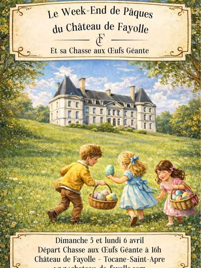 Week-end de Pâques au Château de Fayolle à Tocan-Saint-Apre