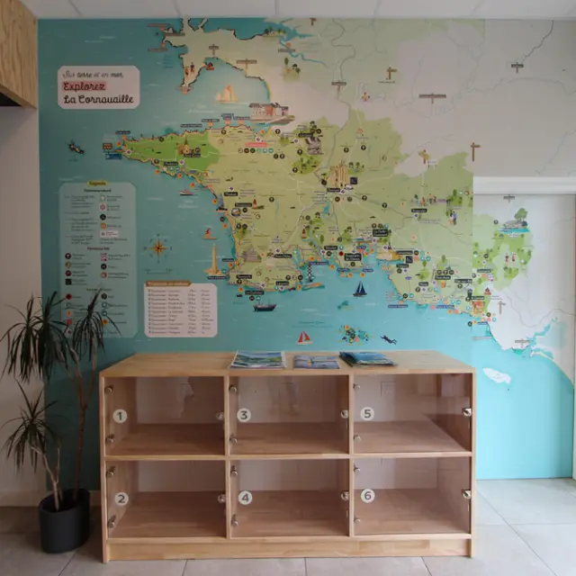 Mur Carte Cornouaille Casiers