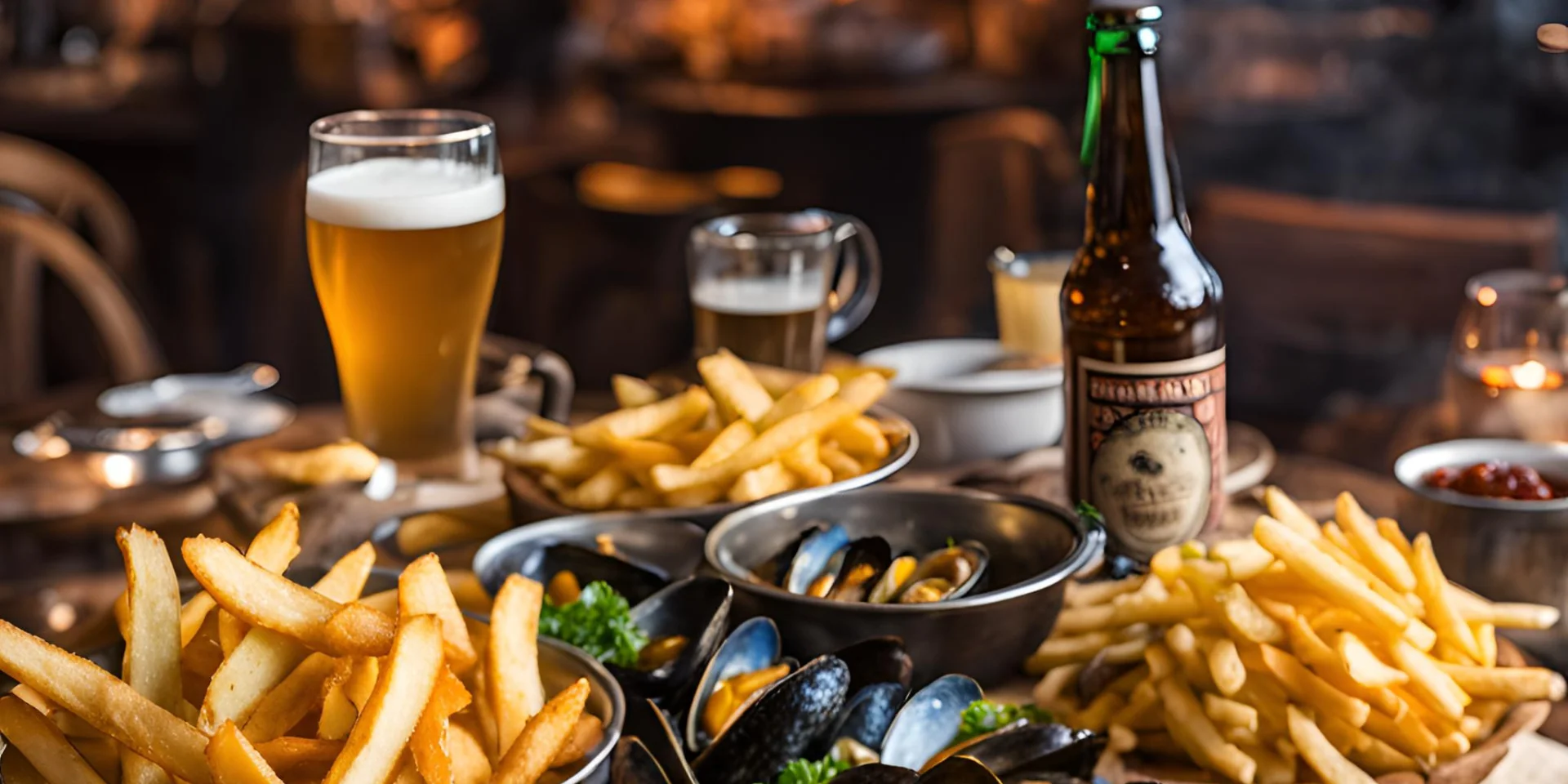 Gastronomie Biere Moules Frites