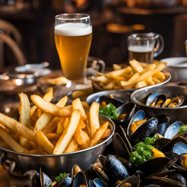 Gastronomie Biere Moules Frites