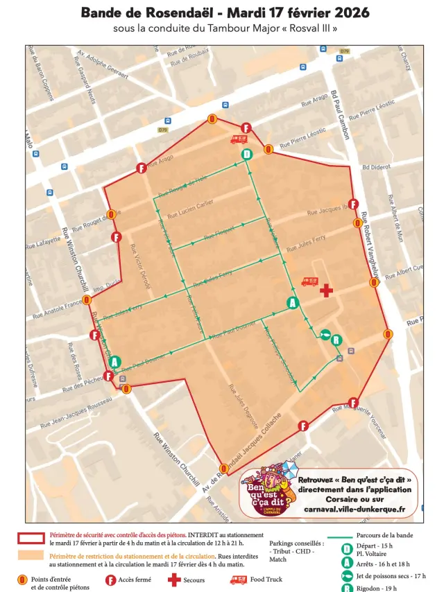 Parcours Carnaval Rosendael 2026