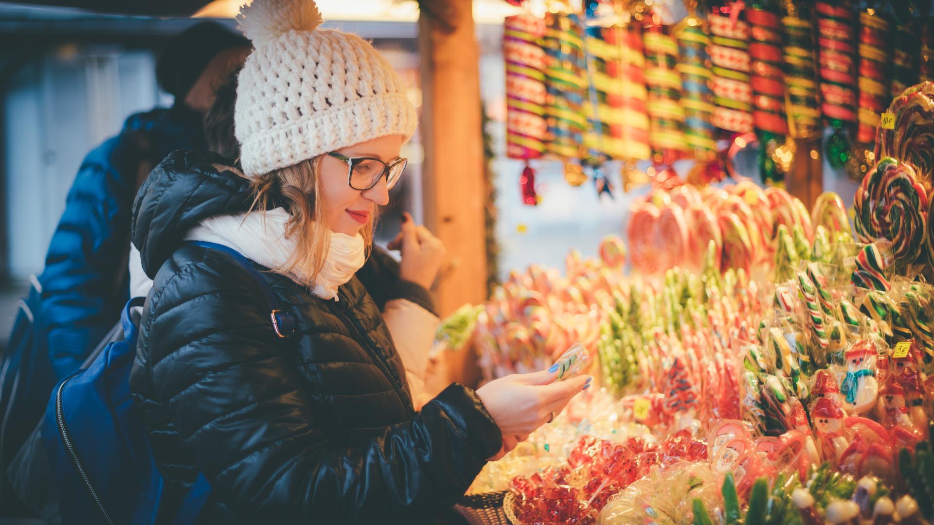 Marché de Noël et bonbons