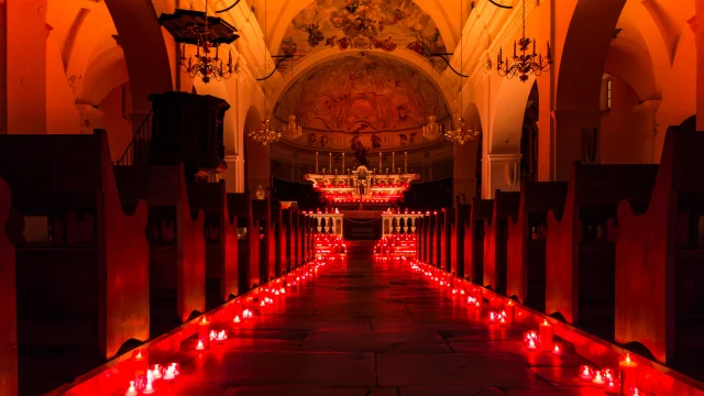 Allee Eglise Bougies Festi Lumi Bonifacio
