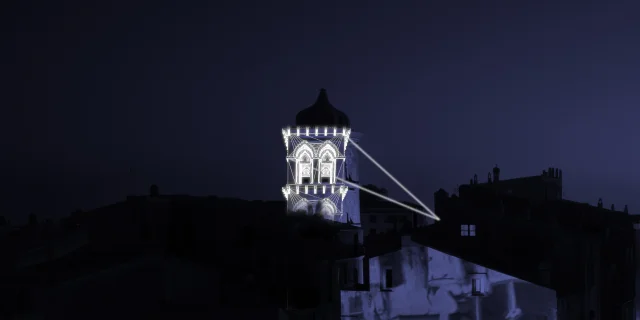 Clocher Sainte Marie Majeure Festi Lumi Bonifacio