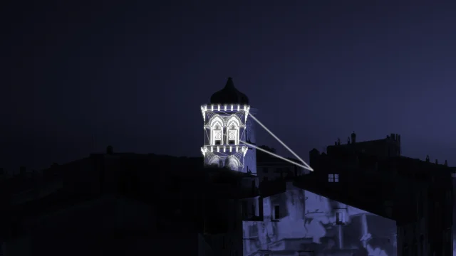 Clocher Sainte Marie Majeure Festi Lumi Bonifacio