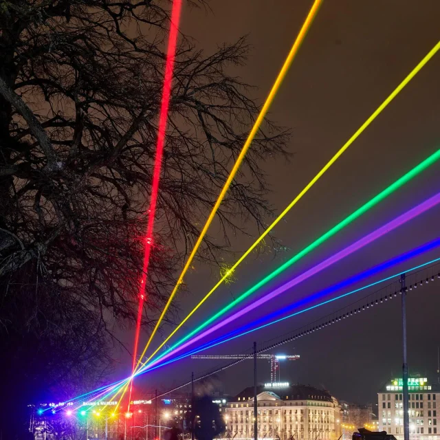 Lumiere Laser Multicouleurs Festi Lumi Bonifacio