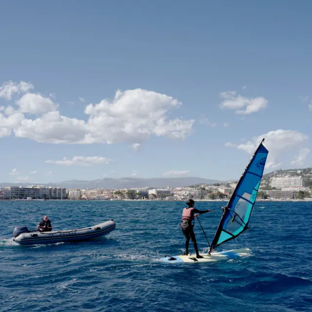 Club de Cannes jeunesse, port du Mourre Rouge. Cannes, avril 2024.