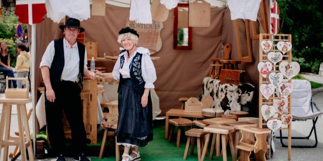 Stand d'un exposant à la Foire Savoyarde Avaline de Val d'Isère
