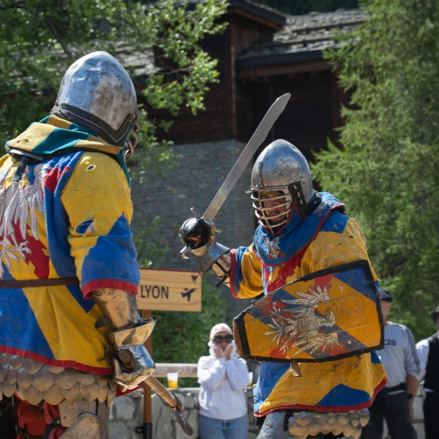 Foire Avaline combat de chevaliers