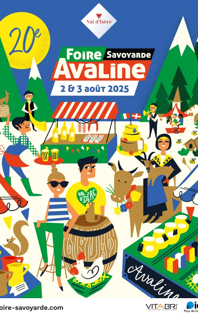Val d'Isere Affiche Foire Avaline 2025