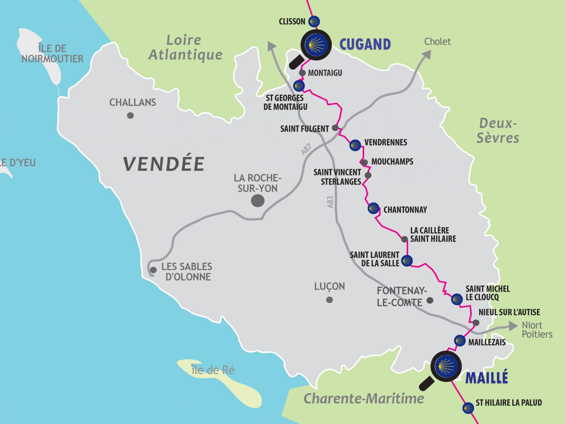 Les grands itinéraires | Office de Tourisme Vendée Marais Poitevin