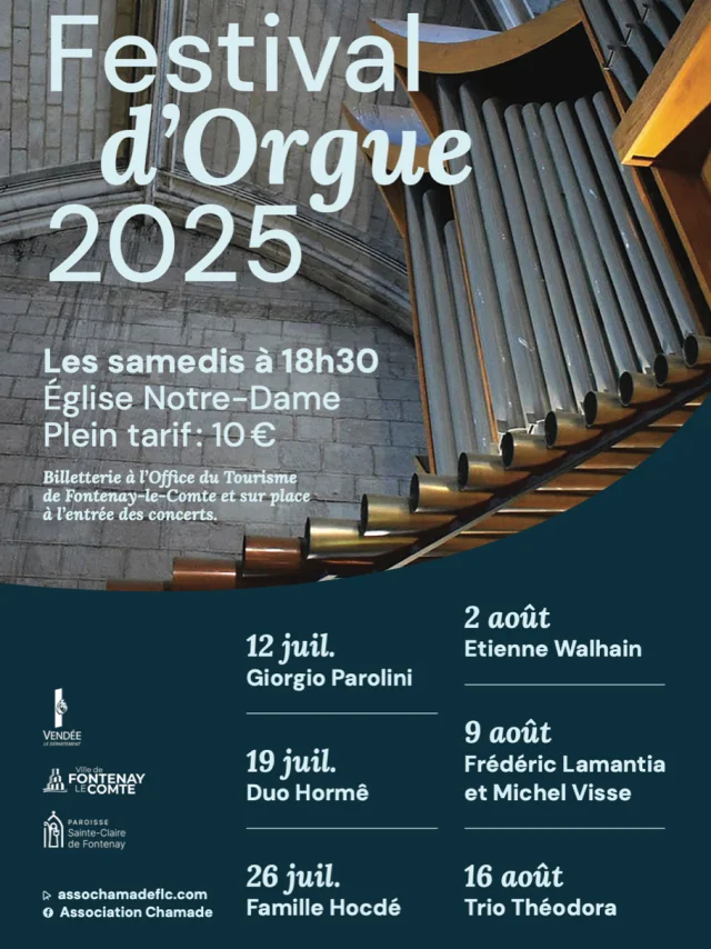 Festival d'orgue de Fontenay-le-Comte été 2025