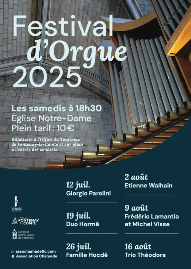 Festival d'orgue de Fontenay-le-Comte été 2025