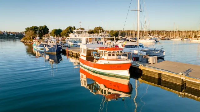 Fishing Port La Foret Fouesnant Winter Boat Poriel