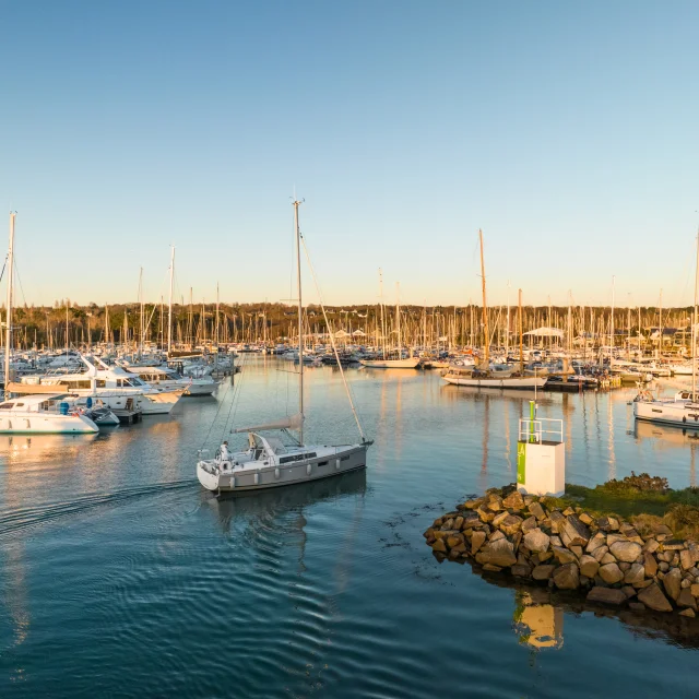 Port La Foret Sailboat Winter Poriel