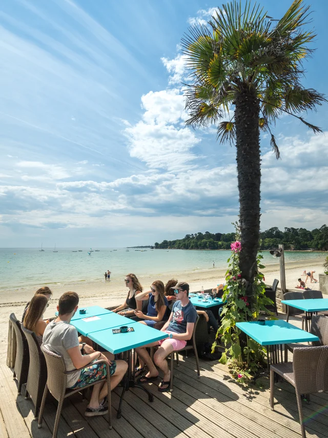 France, Finistere (29), Fouesnant, terrace at Cap Coz