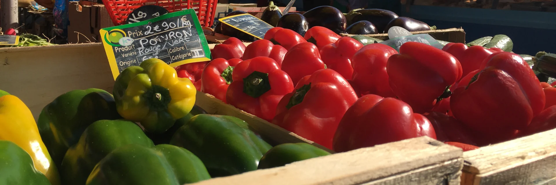 Peppers at Gourdon market