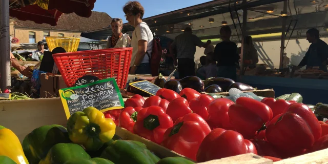Peppers at Gourdon market