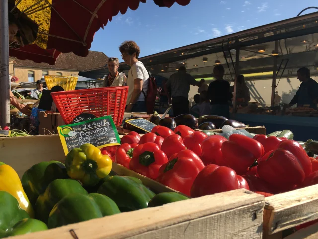Peppers at Gourdon market