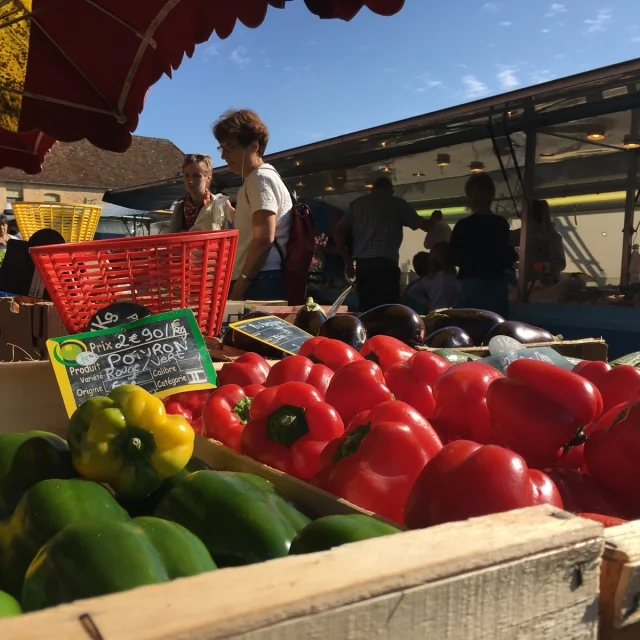 Peppers at Gourdon market