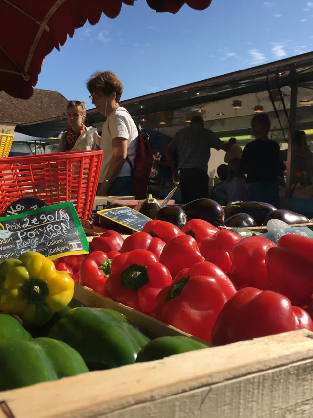 Peppers at Gourdon market