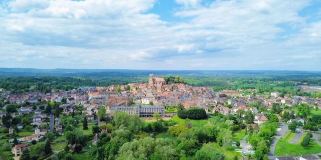 Drone view of Gourdon