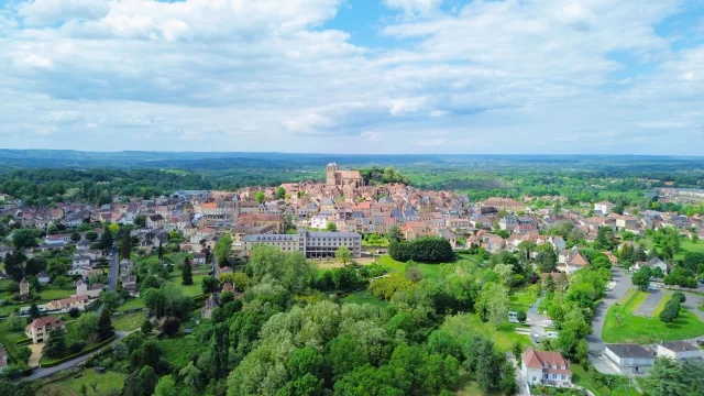 Drone view of Gourdon