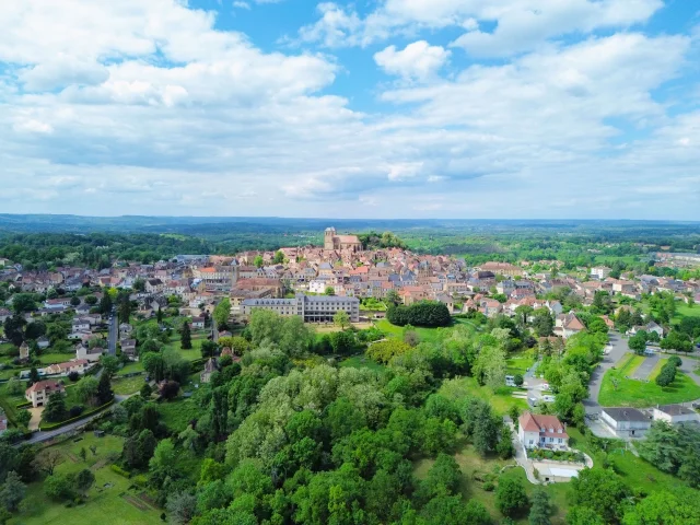 Drone view of Gourdon