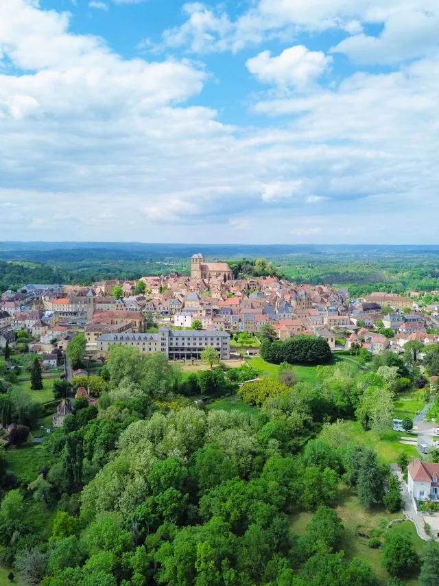 Drone view of Gourdon