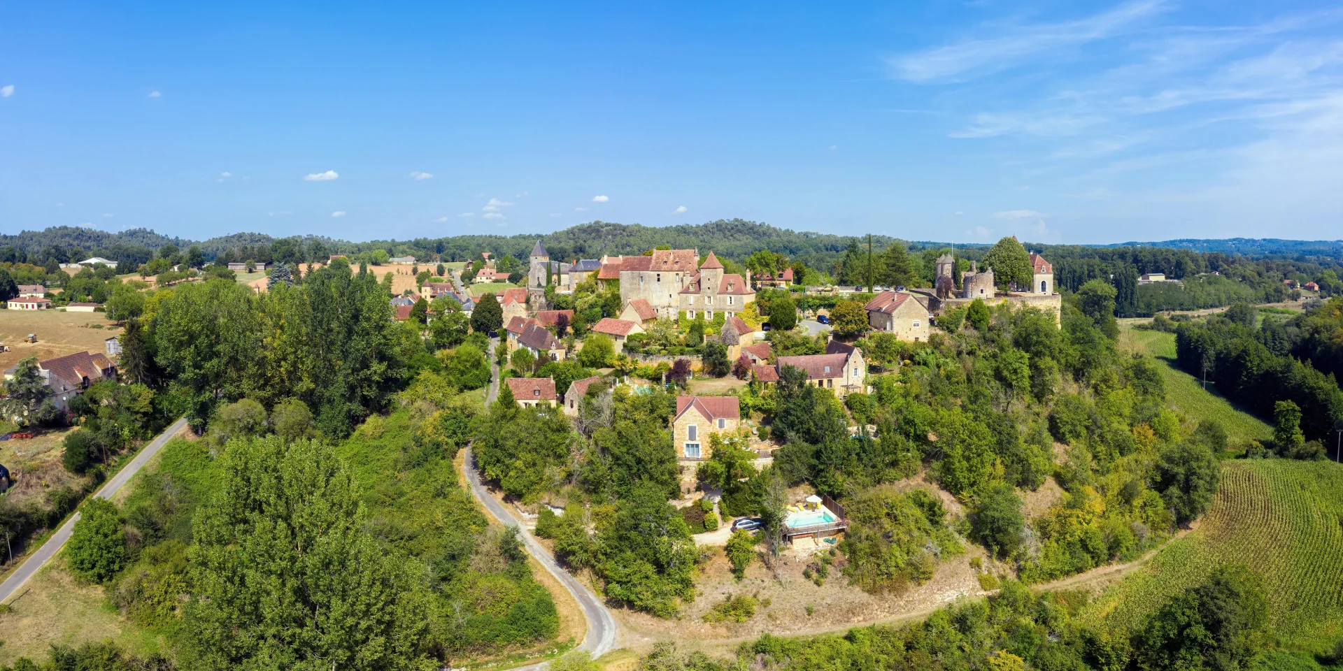 Aerial view of Milhac