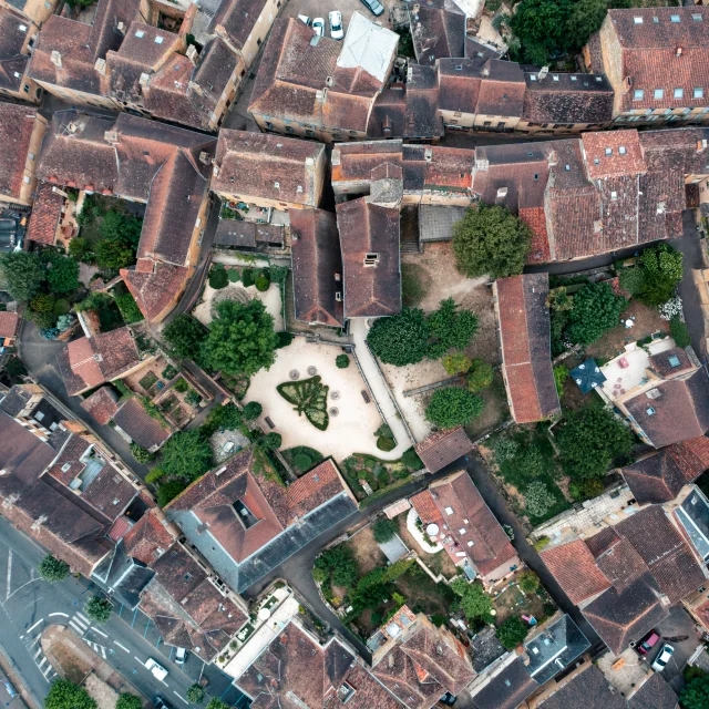 Vue aérienne de Gourdon