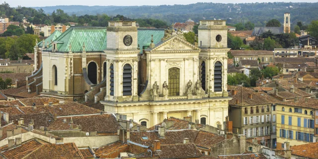 Europe, France, Occitanie, Midi-Pyrénées, Tarn-et-Garonne, Montauban, Cathédrale baroque Notre-Dame de l'Assomption,  // Europe, France, Occitanie, Midi-Pyrenees, Tarn-et-Garonne, Montauban, Baroque Notre-Dame de l’Assomption Cathedral,