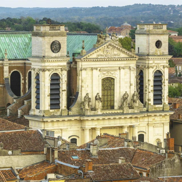 Europe, France, Occitanie, Midi-Pyrénées, Tarn-et-Garonne, Montauban, Baroque Notre-Dame de l'Assomption Cathedral, // Europe, France, Occitanie, Midi-Pyrenees, Tarn-et-Garonne, Montauban, Baroque Notre-Dame de l'Assomption Cathedral,