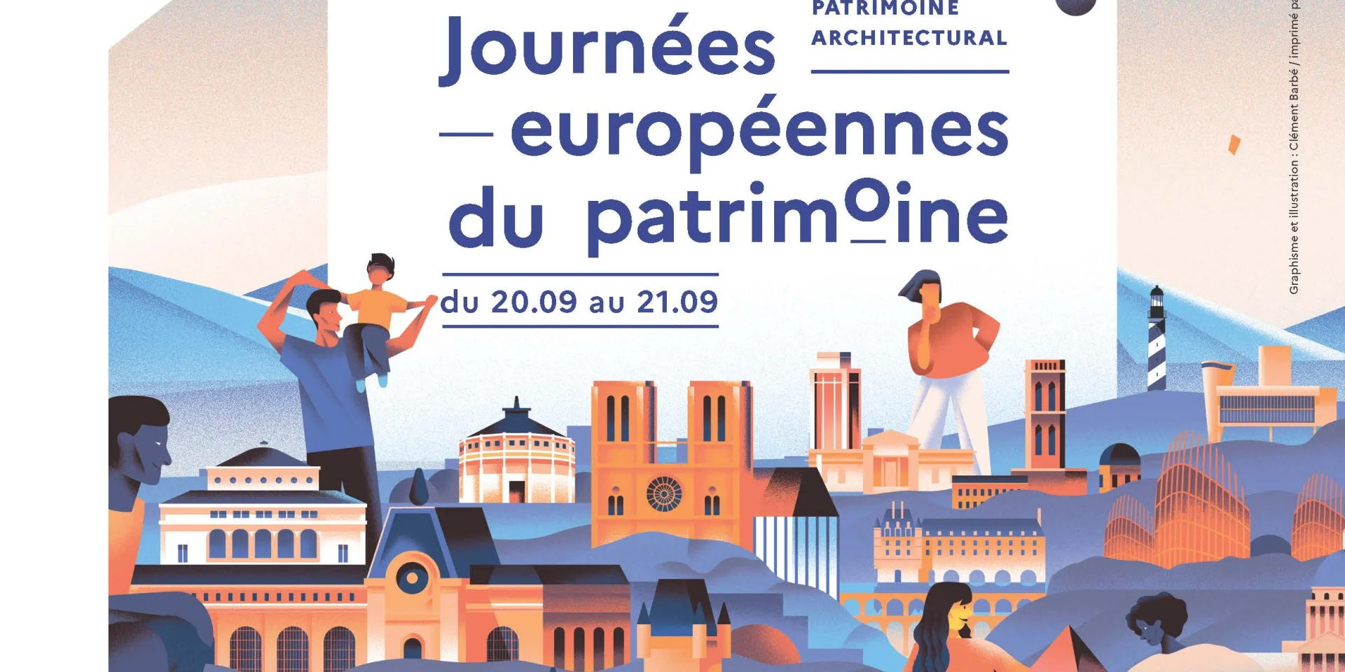 Affiche De La 25e Edition Des Journees Europeennes Du Patrimoine Realisee Par Clement Barbe