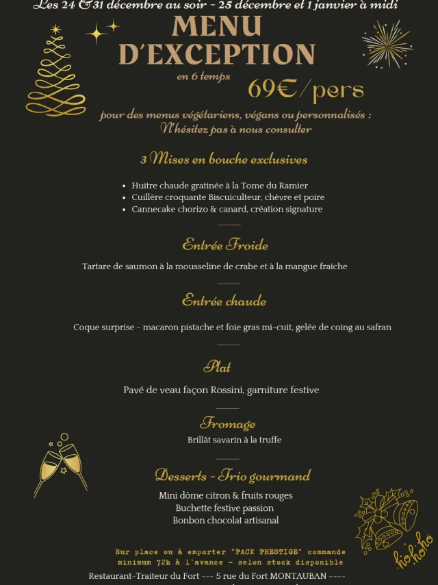 Menú Navidad y Año Nuevo Le Fort