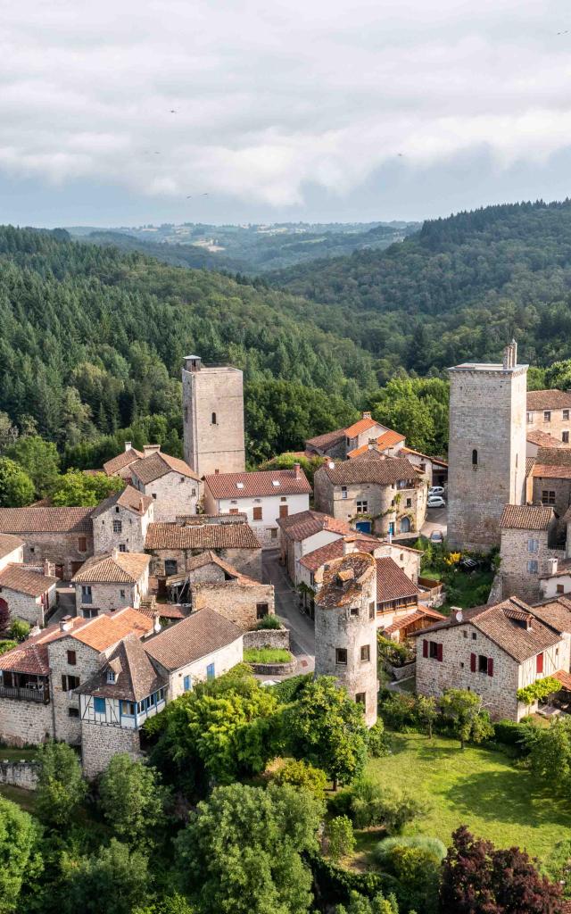 Vue drone de Cardaillac, Plus Beau Village de France