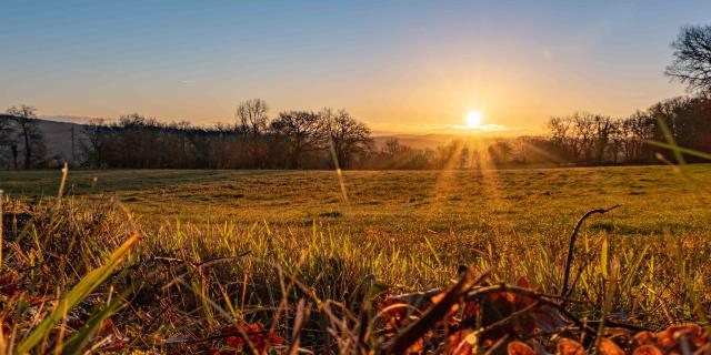 Soleil levant en automne