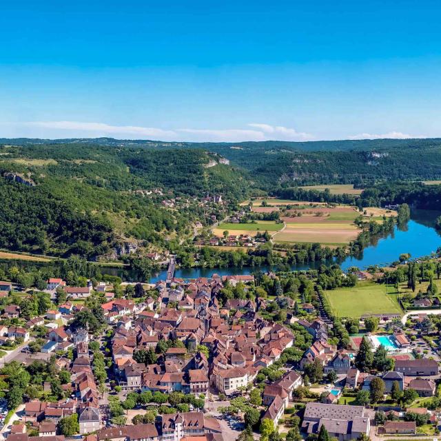 Vue aérienne de Cajarc