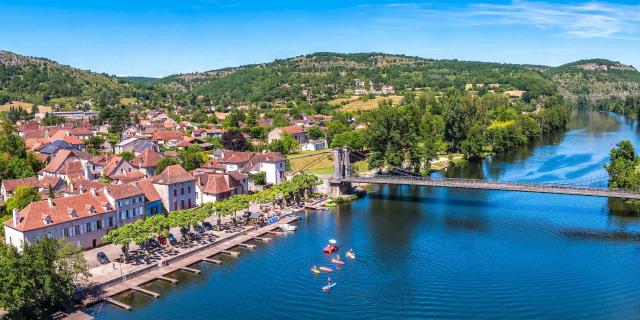 Le Lot et le port de Cajarc