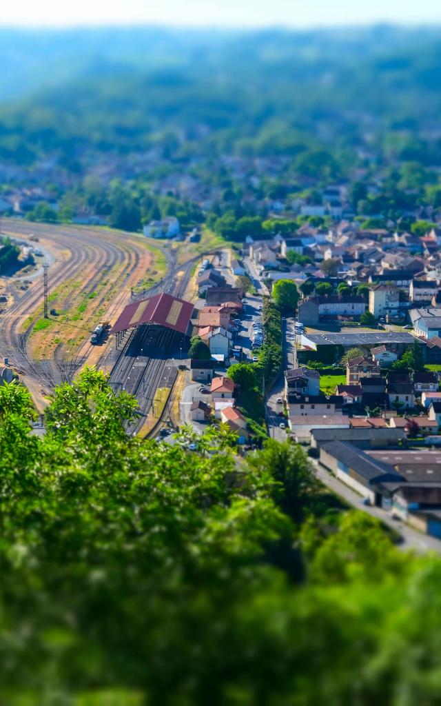 Point de vue panoramique de la gare de Capdenac-Gare
