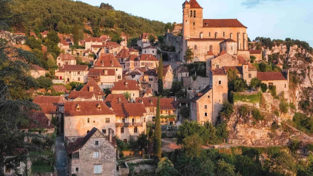 Magnifique lever de soleil à Saint-Cirq-Lapopie