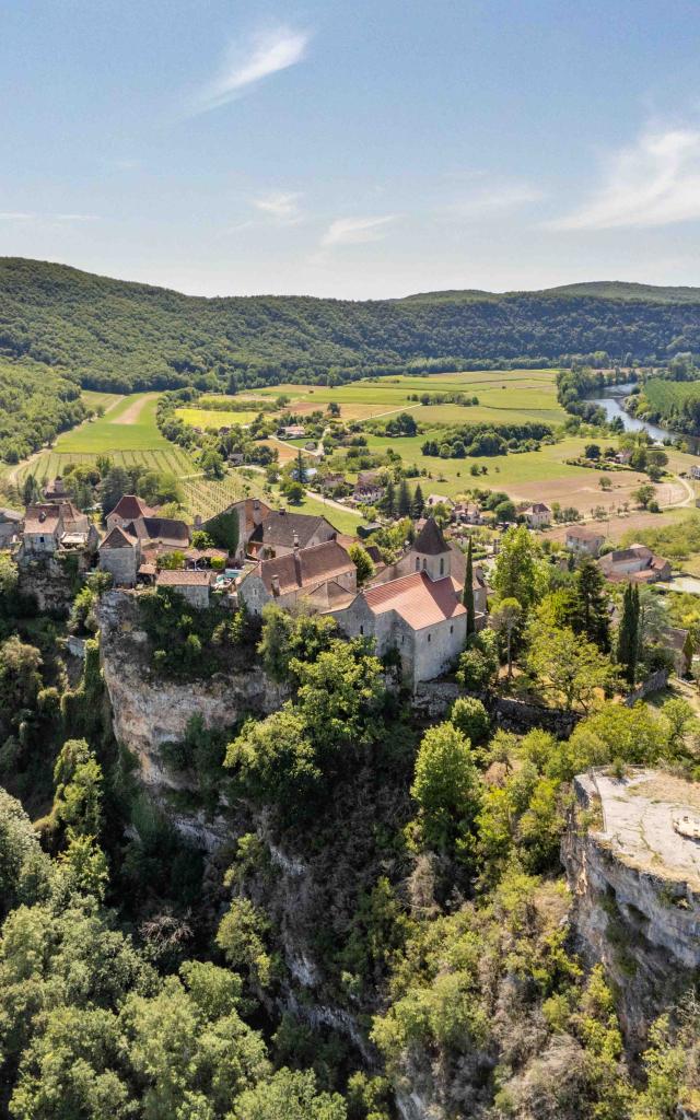vue aérienne de Calvignac