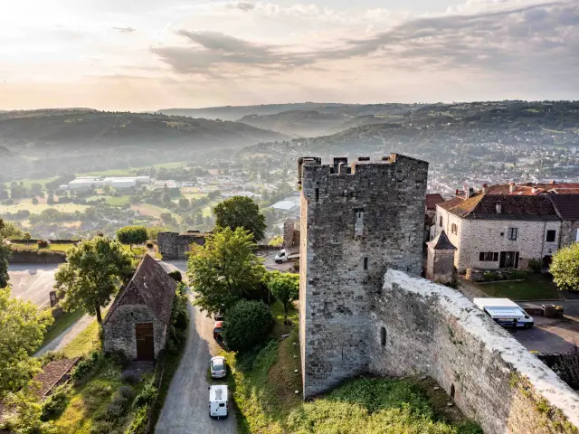Drone view of Capdenac-le-Haut