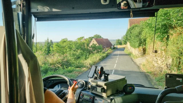 Reportage en bus à Cajarc