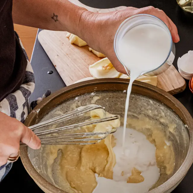 Préparation de la pescajoune aux pommes